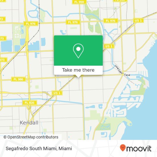 Mapa de Segafredo South Miami