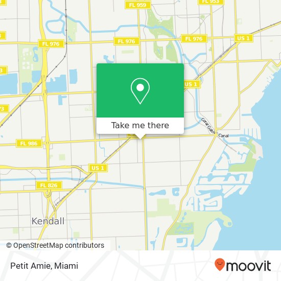Mapa de Petit Amie, 7241 SW 57th Ct South Miami, FL 33143