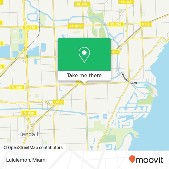 Mapa de Lululemon, 5734 Sunset Dr South Miami, FL 33143