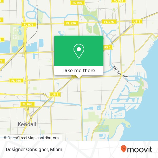 Mapa de Designer Consigner, 7241 SW 57th Ct South Miami, FL 33143