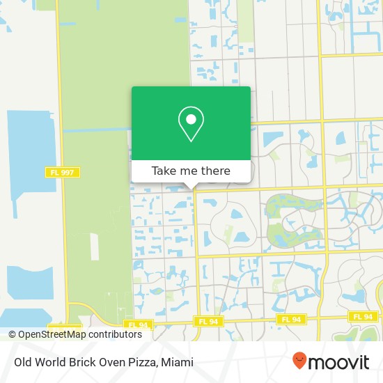 Old World Brick Oven Pizza, 15793 SW 56th St Miami, FL 33185 map