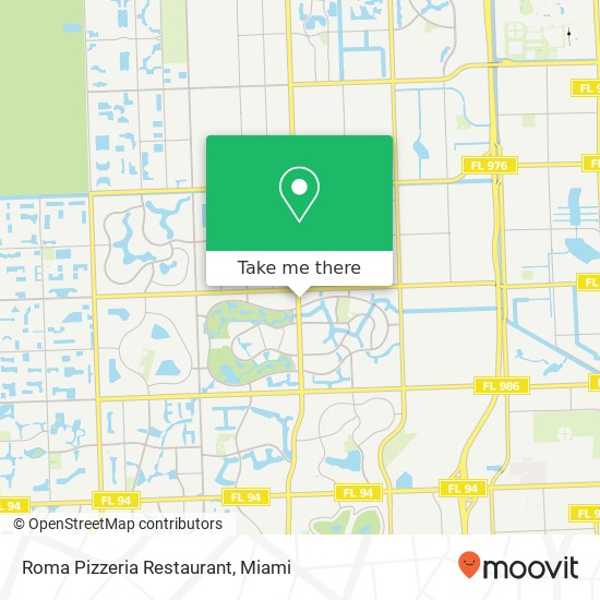Mapa de Roma Pizzeria Restaurant, 5791 SW 137th Ave Miami, FL 33183