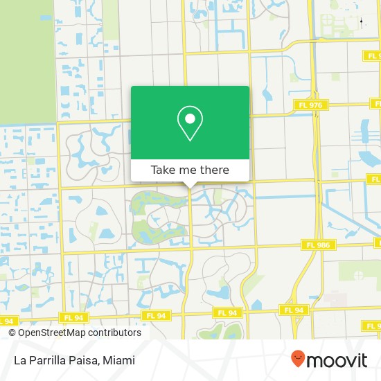 Mapa de La Parrilla Paisa, 5791 SW 137th Ave Miami, FL 33183