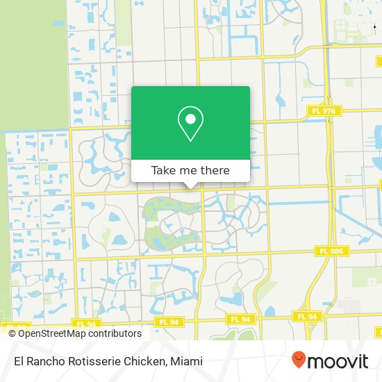 Mapa de El Rancho Rotisserie Chicken, 13816 SW 56th St Miami, FL 33175