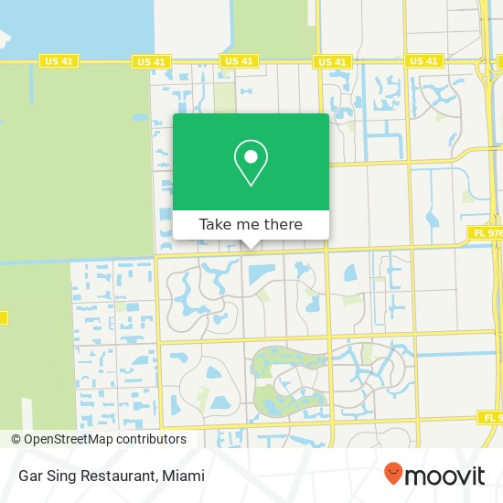 Mapa de Gar Sing Restaurant, 14515 SW 42nd St Miami, FL 33175