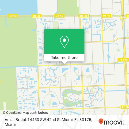 Mapa de Anias Bridal, 14453 SW 42nd St Miami, FL 33175