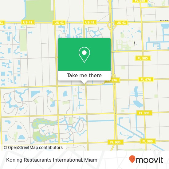 Mapa de Koning Restaurants International, 12733 SW 42nd St Miami, FL 33175