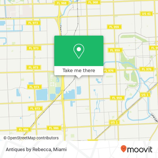 Mapa de Antiques by Rebecca, 4475 SW 71st Ave Miami, FL 33155
