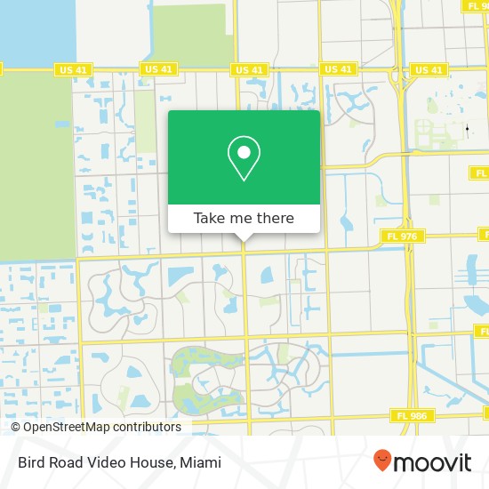 Mapa de Bird Road Video House, 3955 SW 137th Ave Miami, FL 33175