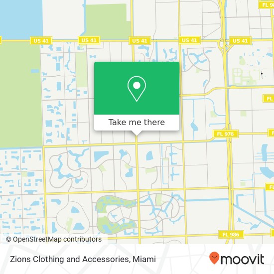 Mapa de Zions Clothing and Accessories, 3855 SW 137th Ave Miami, FL 33175