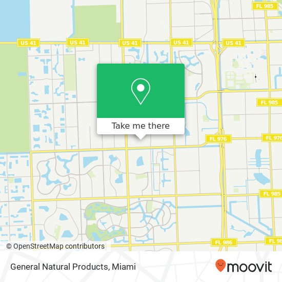 Mapa de General Natural Products, 13355 SW 40th St Miami, FL 33175