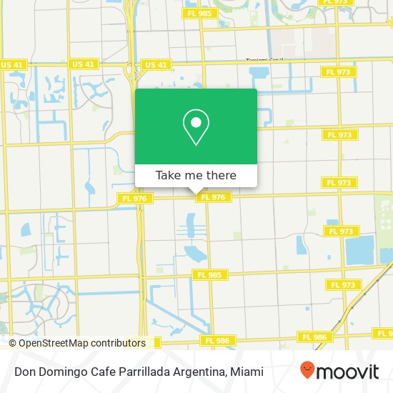 Mapa de Don Domingo Cafe Parrillada Argentina, 10817 SW 40th St Miami, FL 33165