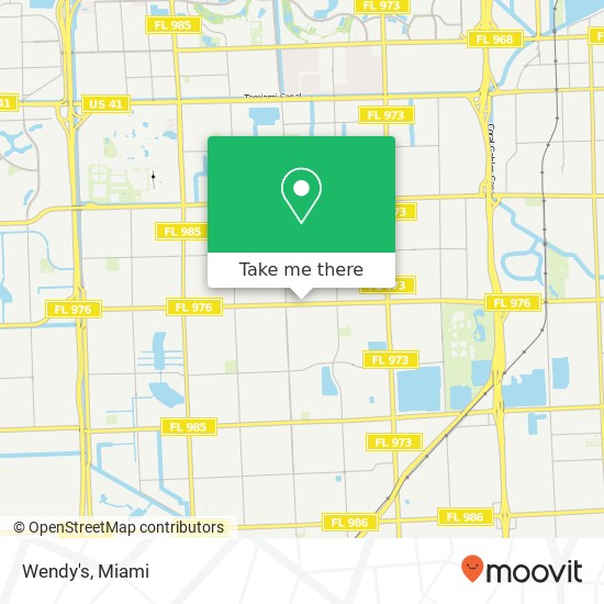 Mapa de Wendy's, 9495 SW 40th St Miami, FL 33165