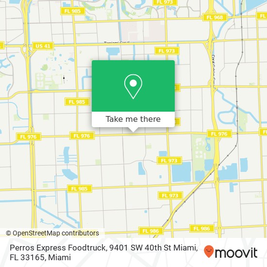 Perros Express Foodtruck, 9401 SW 40th St Miami, FL 33165 map