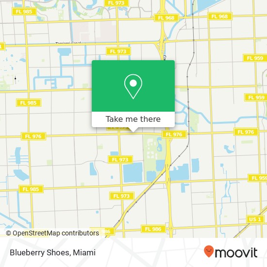 Mapa de Blueberry Shoes, 8353 Bird Rd Miami, FL 33155