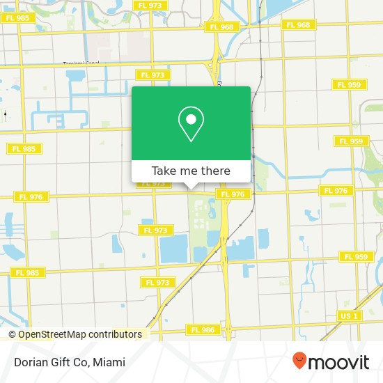 Mapa de Dorian Gift Co, 8185 Bird Rd Miami, FL 33155