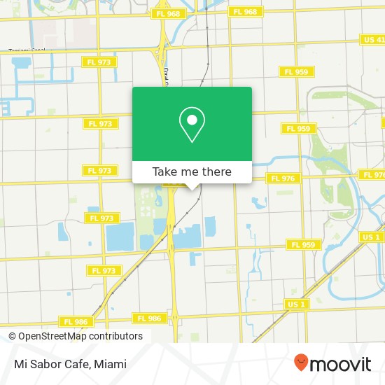 Mapa de Mi Sabor Cafe, 4275 SW 73rd Ave Miami, FL 33155