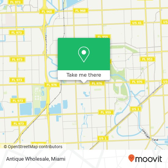 Mapa de Antique Wholesale, 6354 Bird Rd Miami, FL 33155