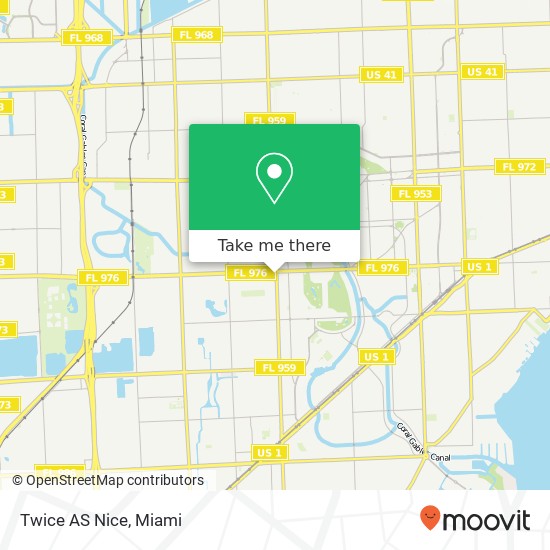 Mapa de Twice AS Nice, 4040 Red Rd Miami, FL 33155