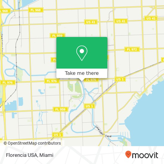 Mapa de Florencia USA, 4030 Granada Blvd Miami, FL 33146
