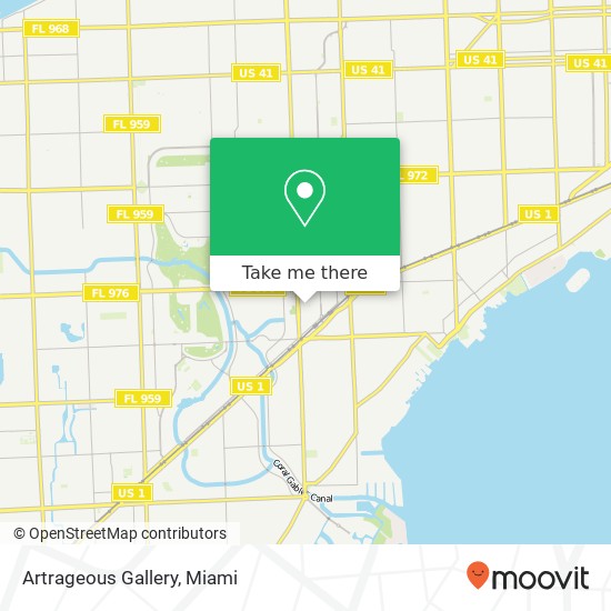 Mapa de Artrageous Gallery, San Lorenzo Ave Miami, FL 33146