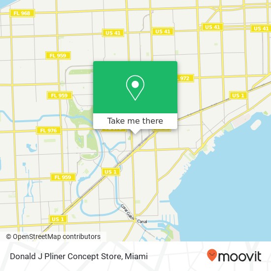 Mapa de Donald J Pliner Concept Store, 320 San Lorenzo Ave Coral Gables, FL 33146