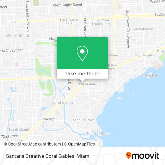 Santana Creative Coral Gables map