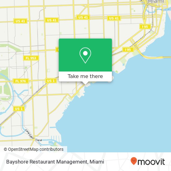 Bayshore Restaurant Management, 2550 S Bayshore Dr Miami, FL 33133 map