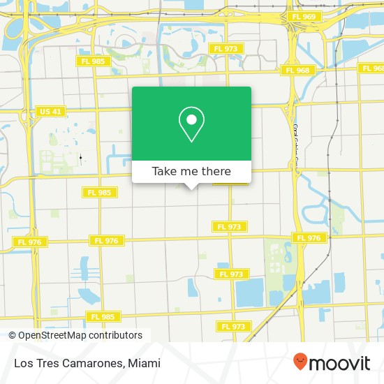 Mapa de Los Tres Camarones, 2825 SW 92nd Pl Miami, FL 33165