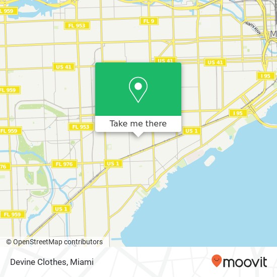 Mapa de Devine Clothes, 2650 SW 30th Ct Miami, FL 33133