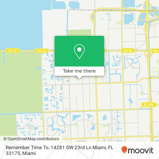Mapa de Remember Time To, 14281 SW 23rd Ln Miami, FL 33175