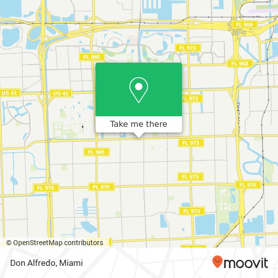 Mapa de Don Alfredo, 9754 SW 24th St Miami, FL 33165