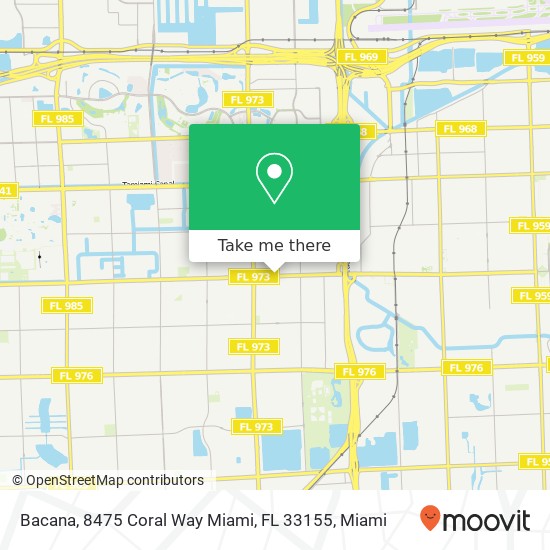 Mapa de Bacana, 8475 Coral Way Miami, FL 33155