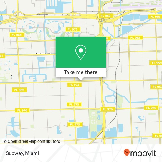 Mapa de Subway, 8447 SW 24th St Miami, FL 33155