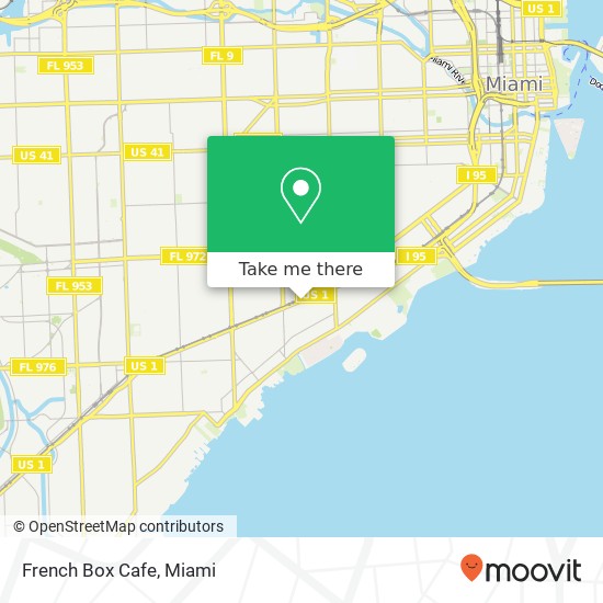 Mapa de French Box Cafe, 2000 S Dixie Hwy Miami, FL 33133
