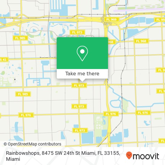 Mapa de Rainbowshops, 8475 SW 24th St Miami, FL 33155