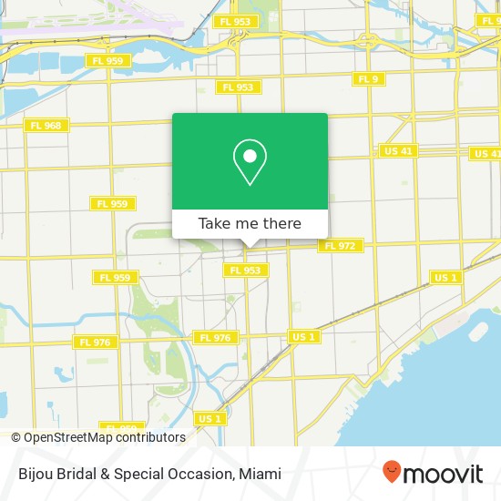 Mapa de Bijou Bridal & Special Occasion, 348 Miracle Mile Miami, FL 33134