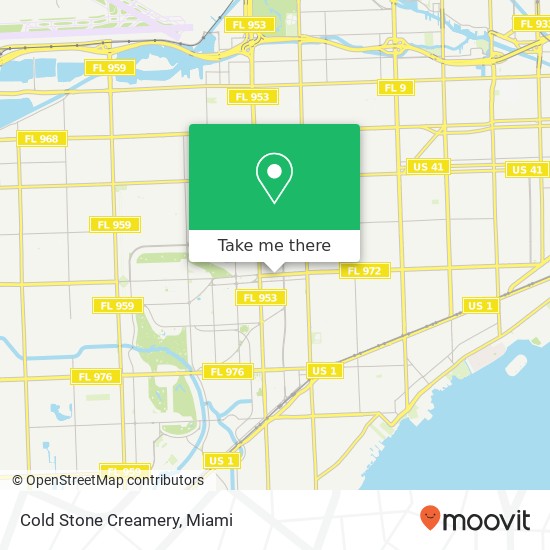Cold Stone Creamery, 261 Miracle Mile Miami, FL 33134 map