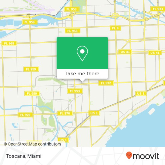 Mapa de Toscana, 180 Aragon Ave Coral Gables, FL 33134