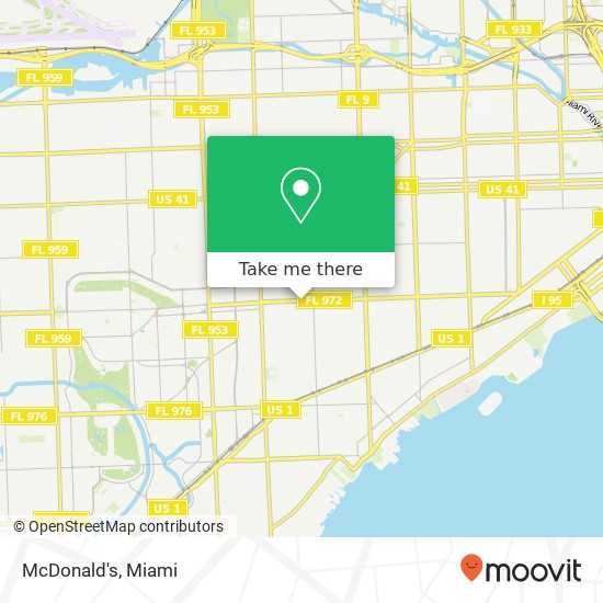 Mapa de McDonald's, 3280 Coral Way Miami, FL 33145