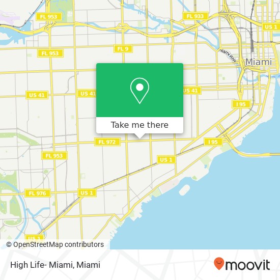 Mapa de High Life- Miami, 2379 Coral Way Miami, FL 33145