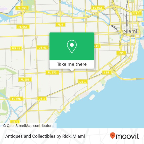 Mapa de Antiques and Collectibles by Rick, 2282 Coral Way Miami, FL 33145