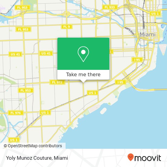 Mapa de Yoly Munoz Couture, 2190 SW 22nd Ter Miami, FL 33145