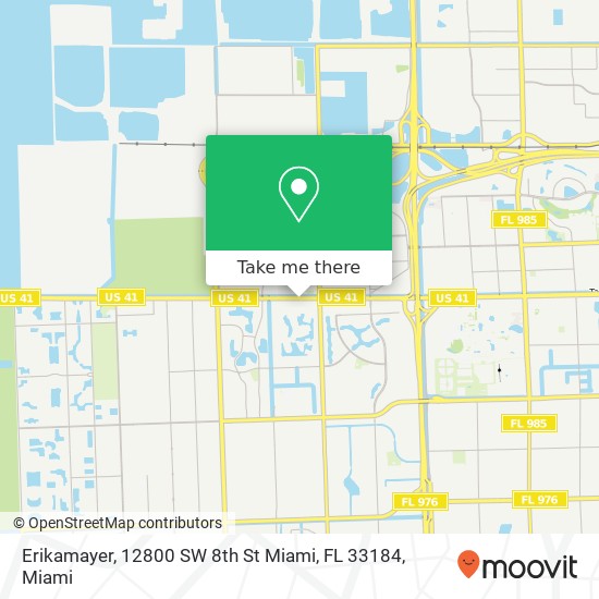 Mapa de Erikamayer, 12800 SW 8th St Miami, FL 33184