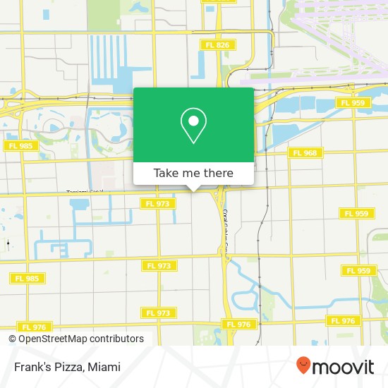 Mapa de Frank's Pizza, 8150 SW 8th St Miami, FL 33144