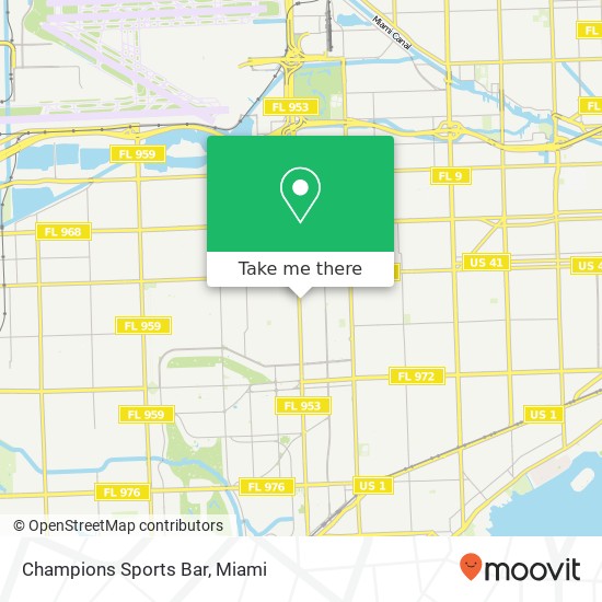 Champions Sports Bar map