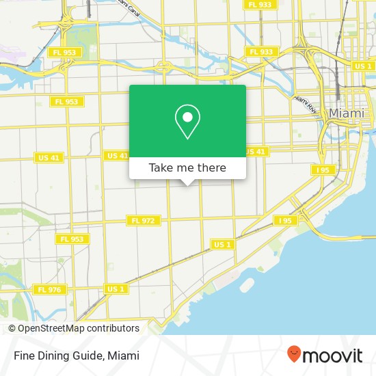 Mapa de Fine Dining Guide, 2357 SW 16th Ter Miami, FL 33145