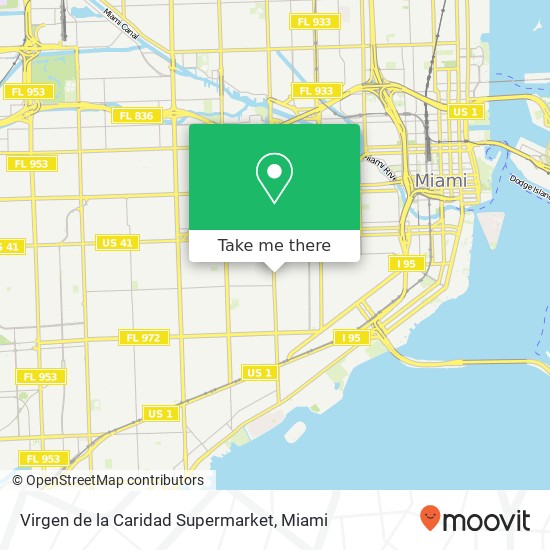 Mapa de Virgen de la Caridad Supermarket