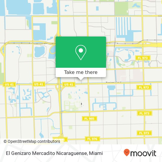 Mapa de El Genizaro Mercadito Nicaraguense, 638 SW 109th Ave Miami, FL 33174