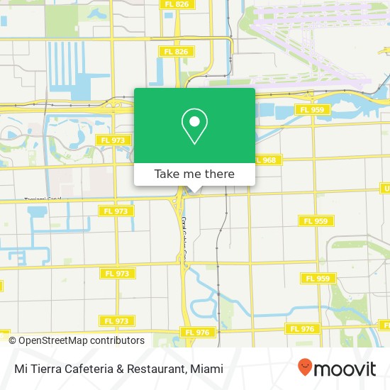 Mapa de Mi Tierra Cafeteria & Restaurant, 7451 SW 8th St Miami, FL 33144